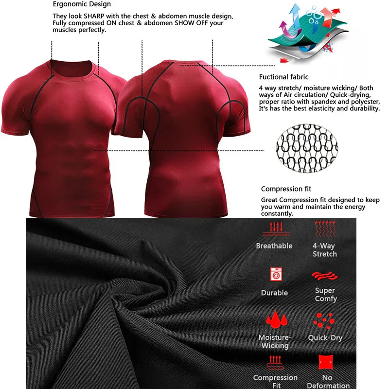 T-shirt sportowy szybkoschnący dla mężczyzn